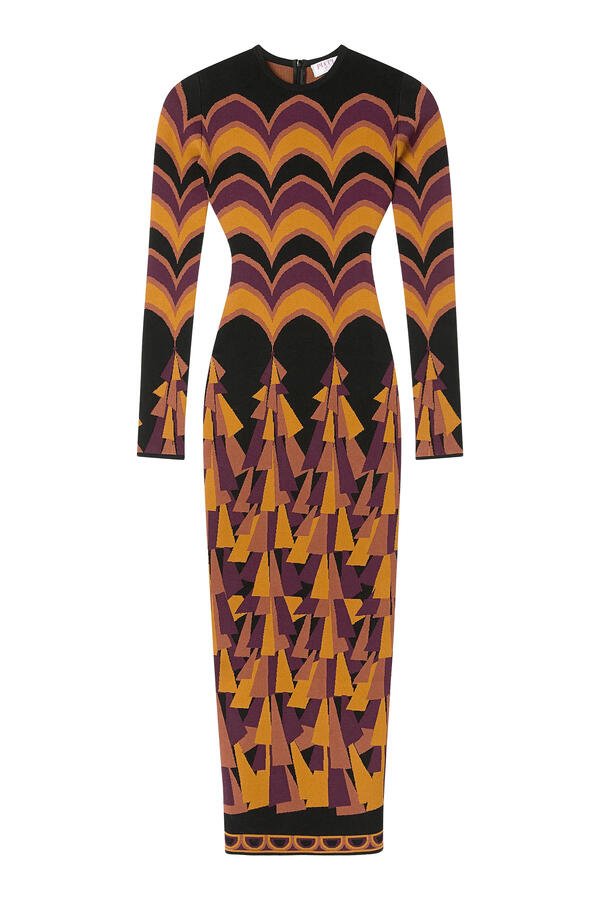 Baiadera Print Jacquard Dress