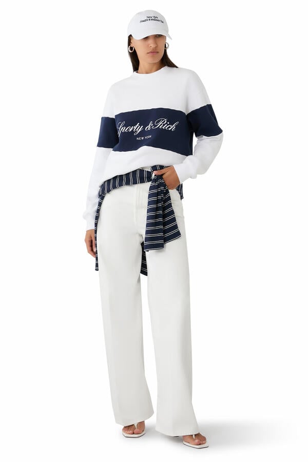 Signature Logo Block Crewneck Sweatshirt 