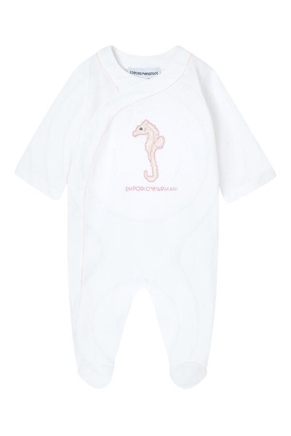 Kids Jersey Marine Story Embroidery Romper