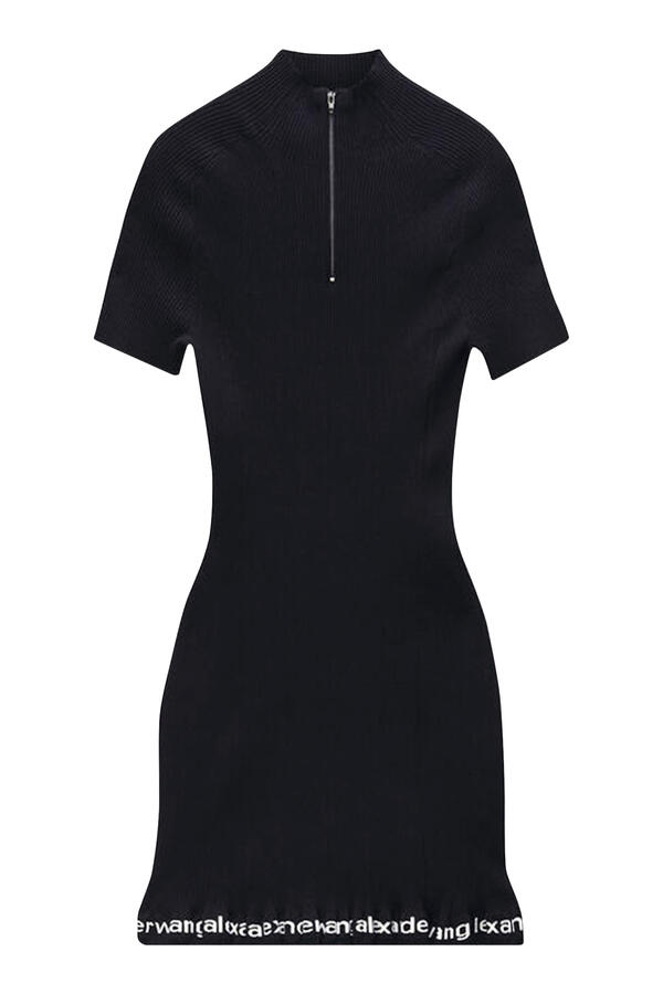 Ribbed Short Sleeves Dress