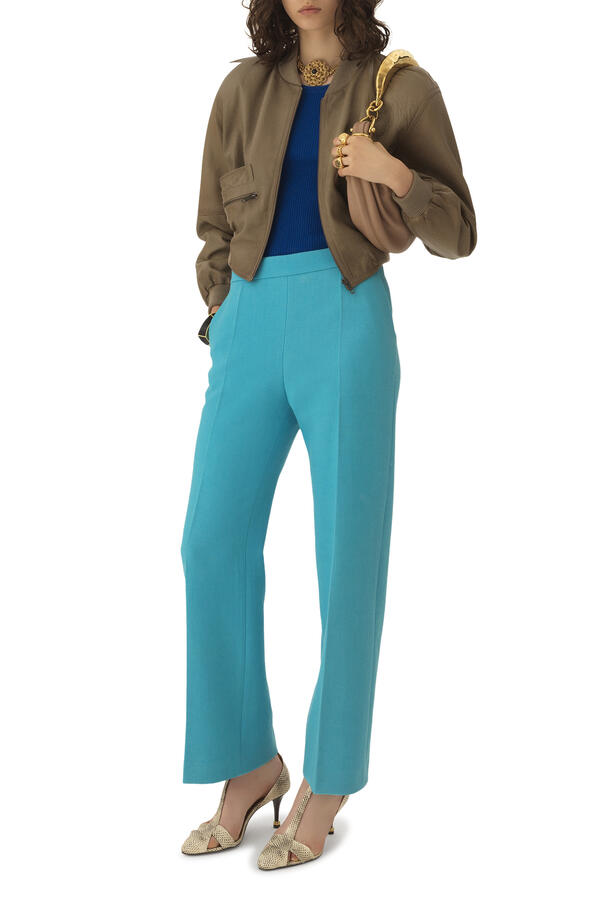 Cropped Leather Blouson
