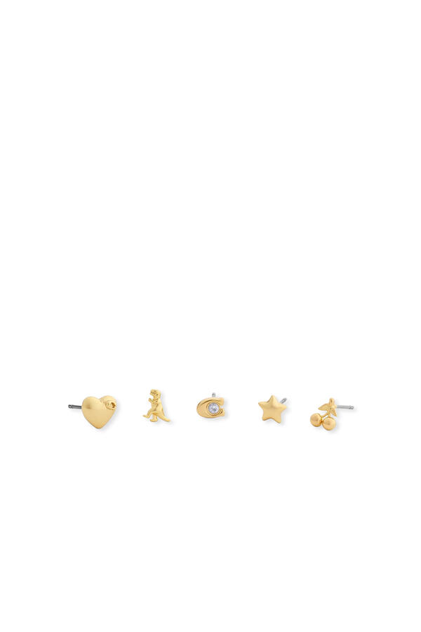 Mixed Motif 5 Stud Earrings Set 