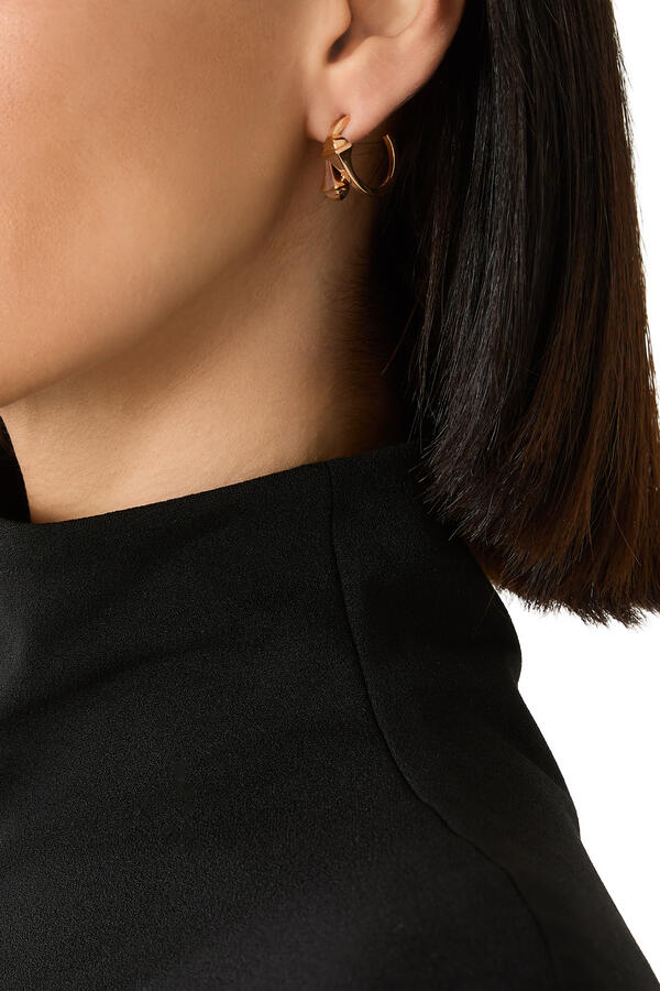 Cleo Full Open Hoop Earrings, 18K Rose Gold