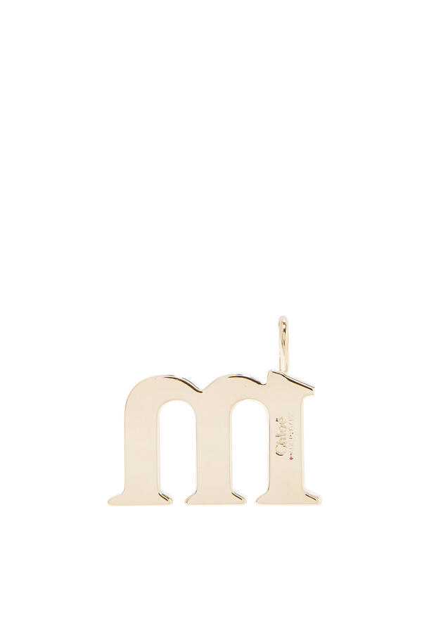 M Alphabet Charm, Brass