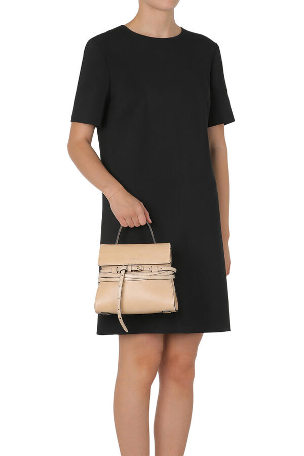 Tie Me Buckle-Strap Small Tote Bag