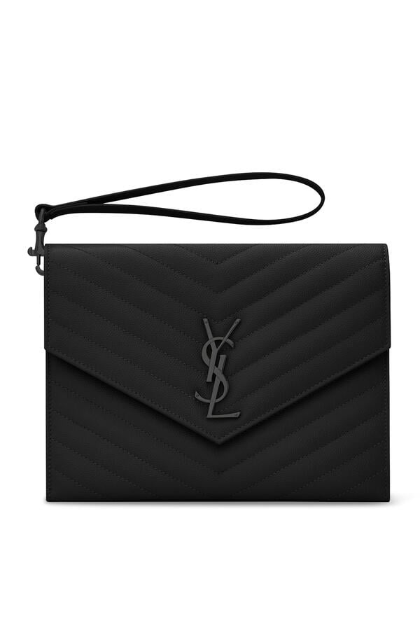 Cassandre Matelassé Flap Pouch in Grain De Poudre Leather