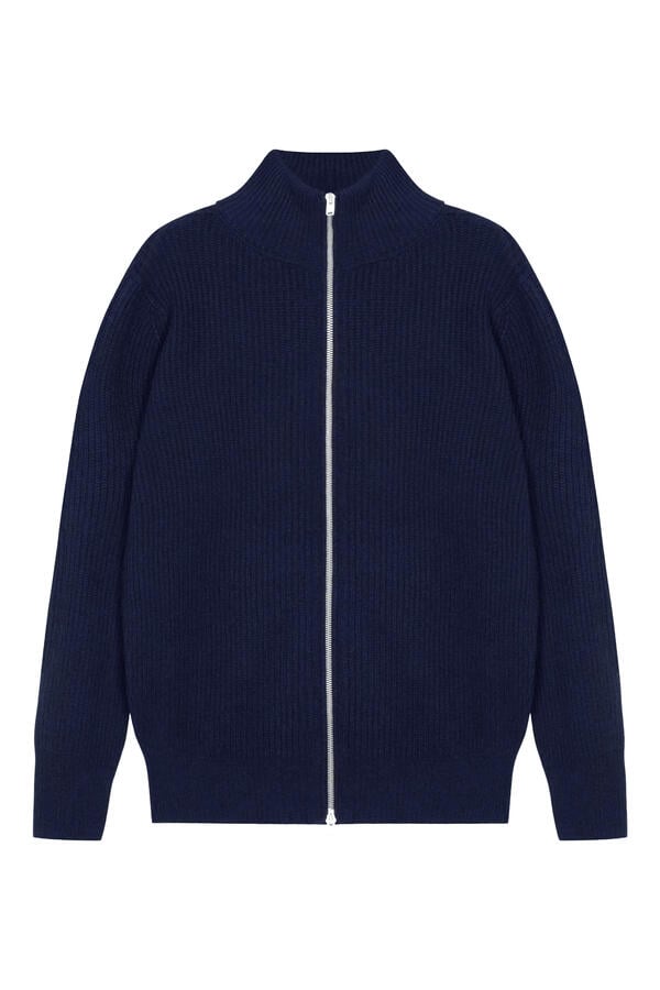 Mallam Ribbed Zip-Up Sweater