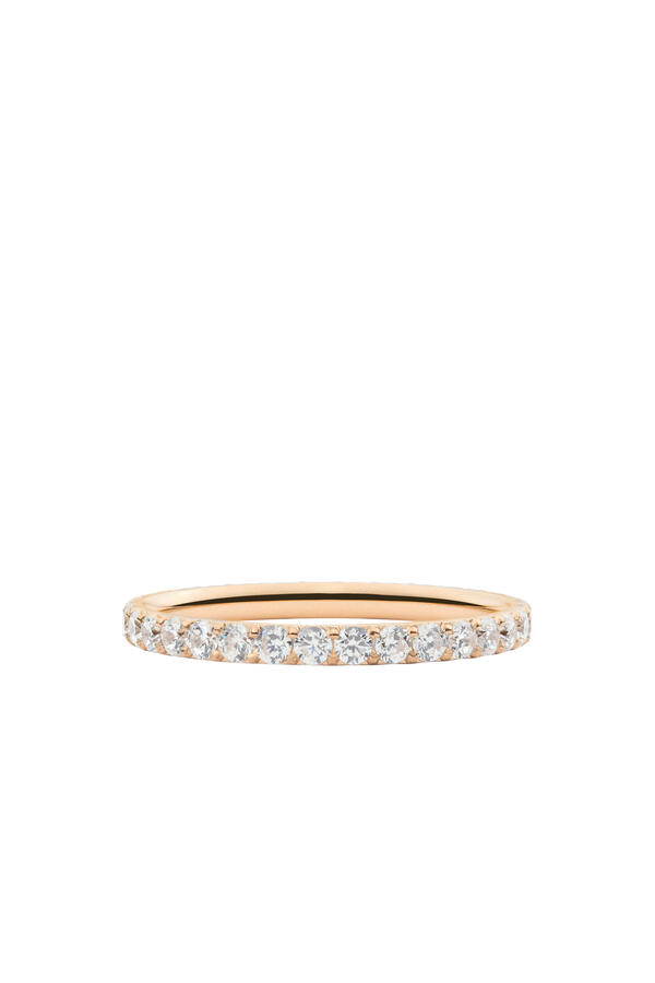 Mirelle Eternity Ring, Stainless Steel & Cubic Zirconia Crystals