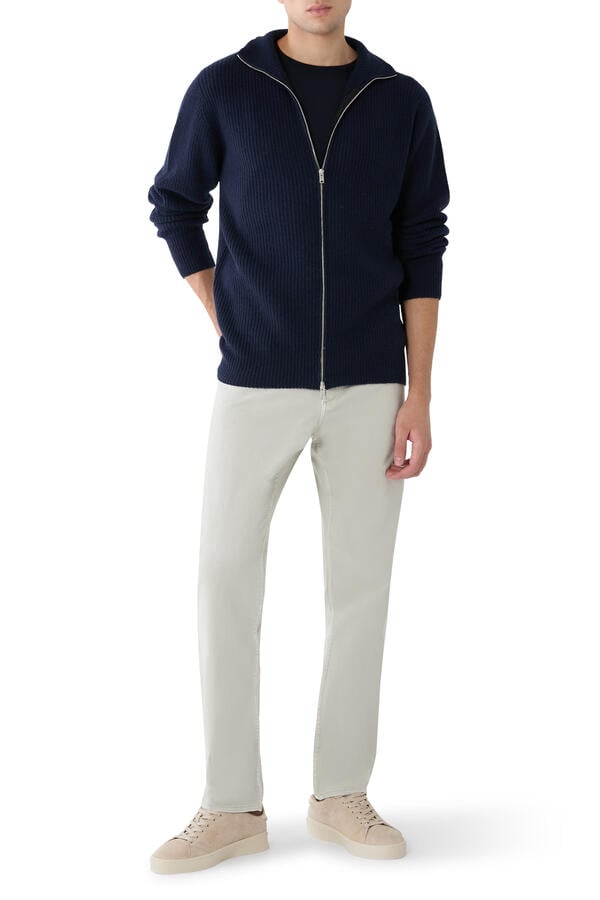 Mallam Ribbed Zip-Up Sweater