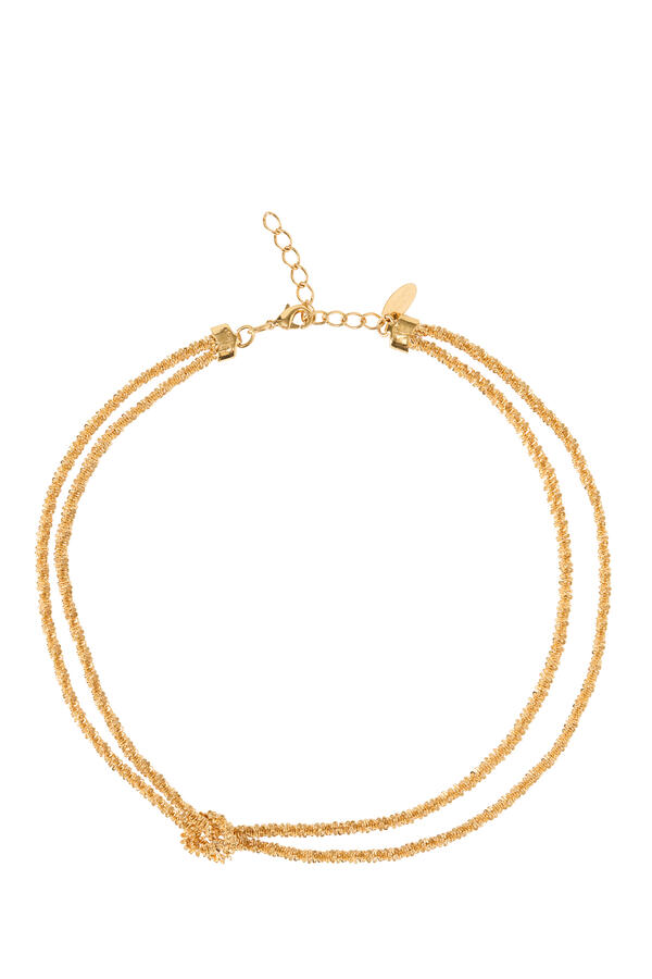 Gemma Knot Necklace, 18K Gold-Plated Brass