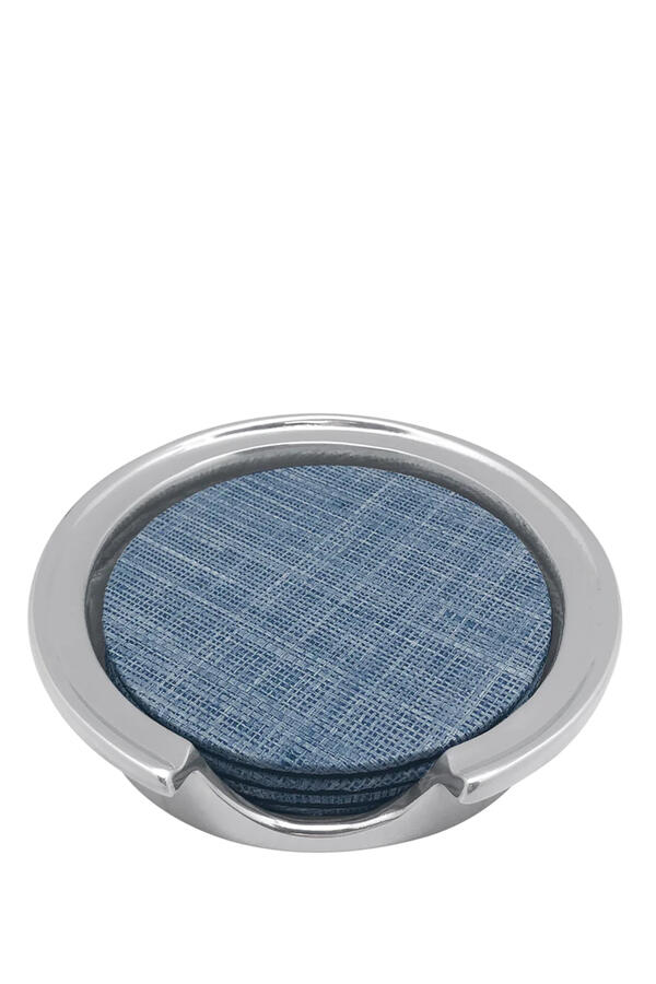 Signature Faux Grasscloth Coaster Set