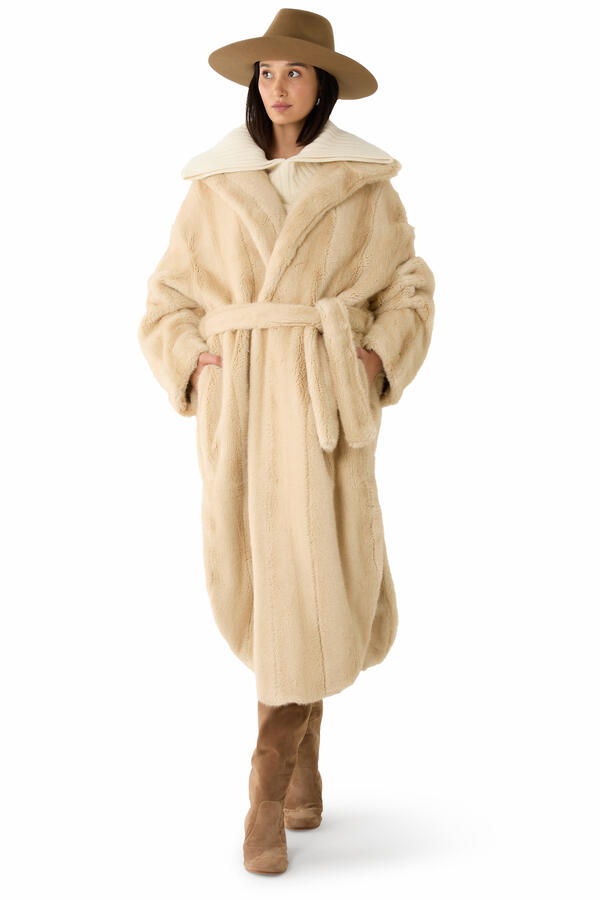 Ravello Faux Fur Robe Coat 