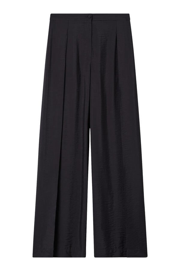 Fluid Techno Rayon Straight-Leg Trousers