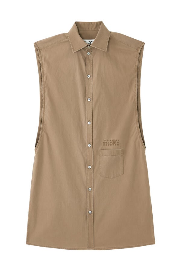 Sleeveless Shirt Dress