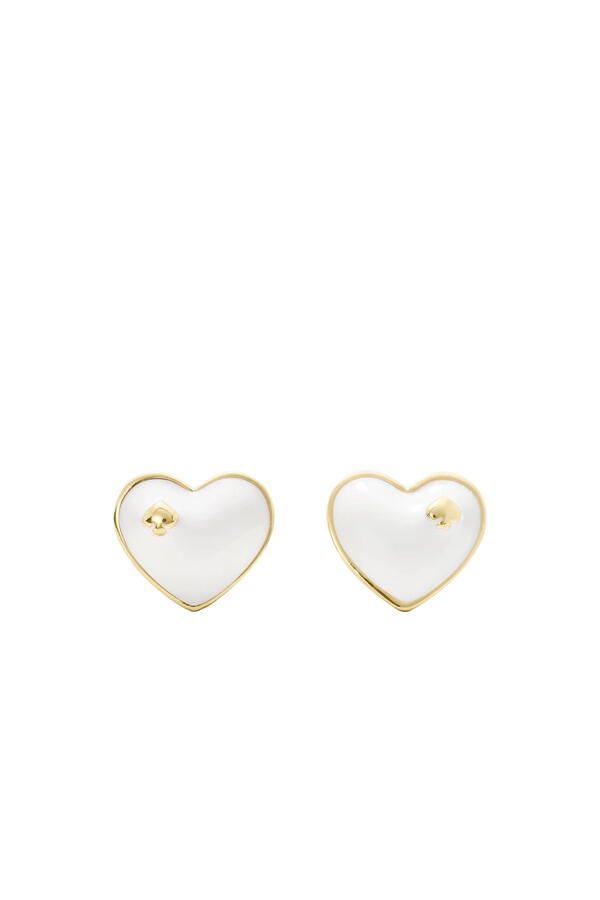 Heart and Spade Studs, Titanium Posts & Enamel