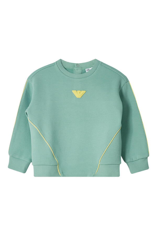 Kids Logo and Piping Piqué Sweatshirt