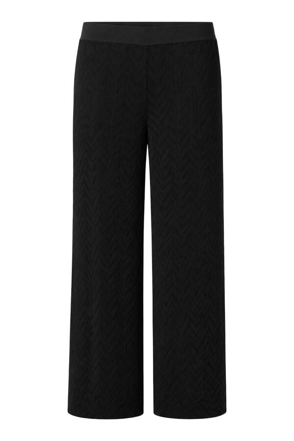 Straight-Leg Stretch Chevron Trousers 