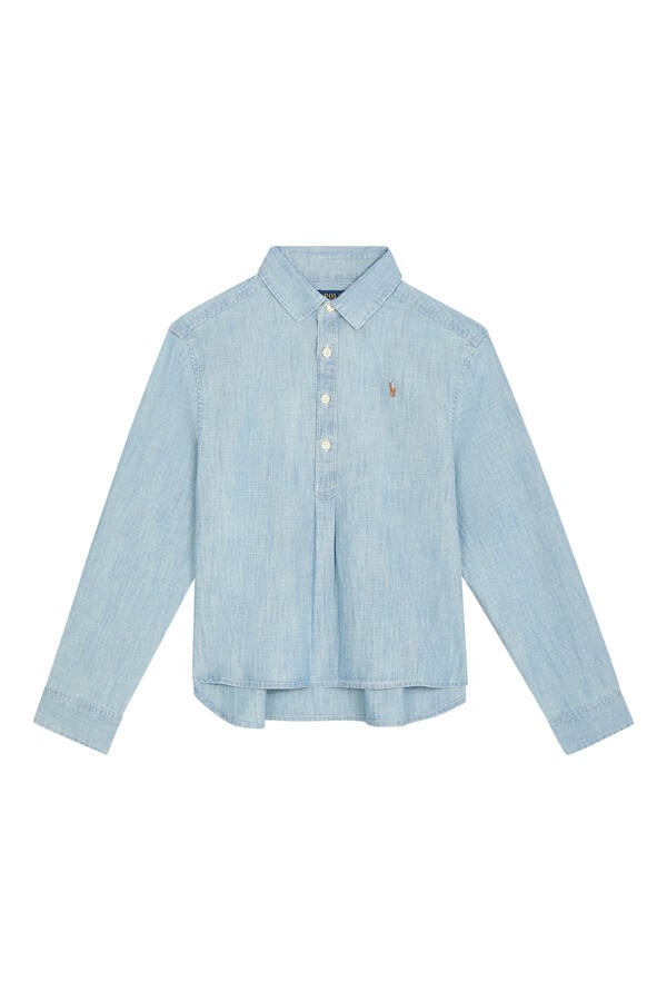 Kids Polo Pony-Embroidered Button-Down Shirt