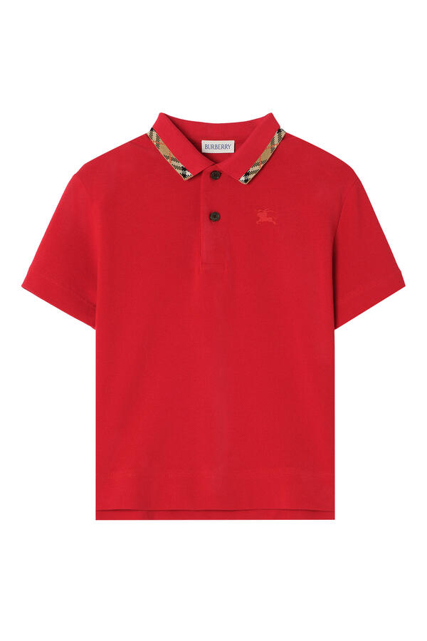 Kids Check Collar Polo Shirt