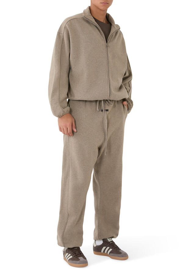 Modern Fleece Track Jacket with Piping