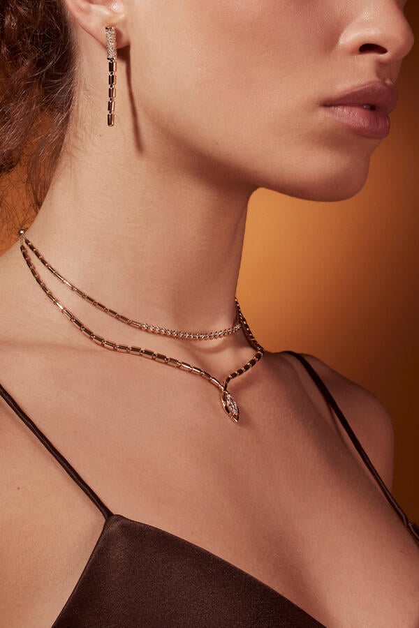 Iteru Earrings, 18k Rose Gold & Diamonds