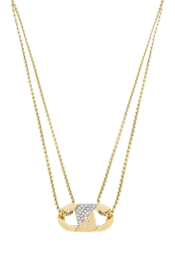 Gold-Tone Stainless Steel ID Necklace