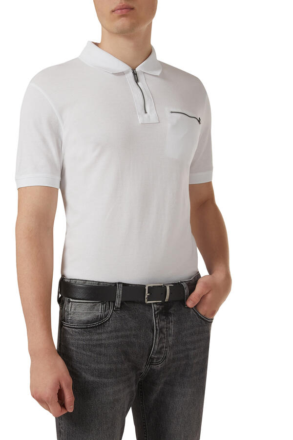 All-Over Logo Reversible Leather Buckle Belt