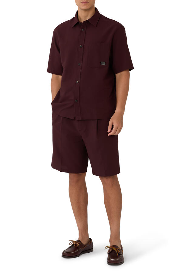 Down and Feather Padding Bermuda Shorts