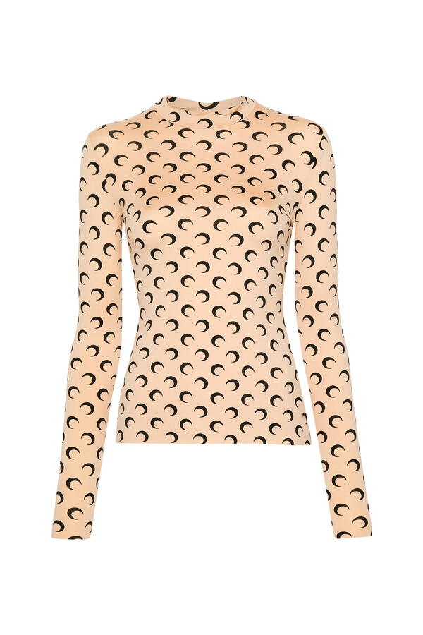 Recycled Moon Jersey Second Skin Highneck Top