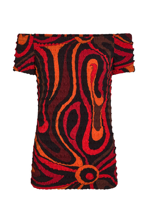 Marmo Print Shibori Top