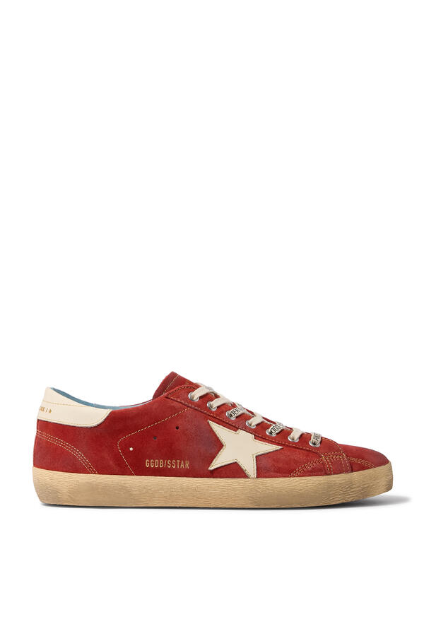 Men’s Super-Star Sneakers in Suede with Leather Star 