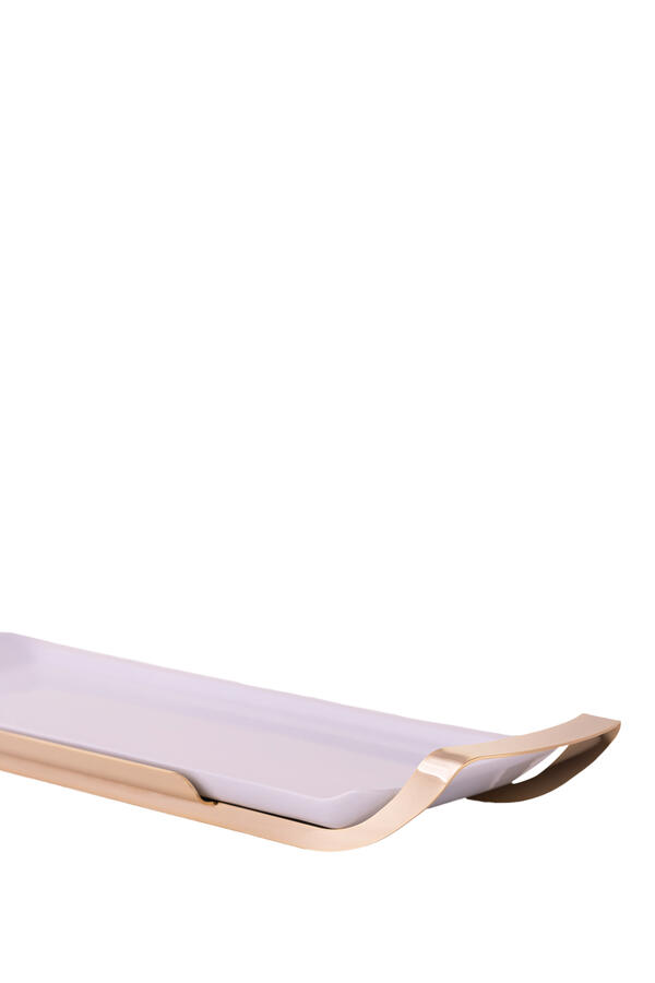Rectangular Porcelain Dish with Stainless Steel Holder