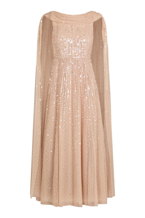  Moonlight Sequin Ankle Gown