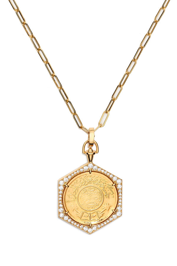 Ginea Necklace, 22k & 18k Yellow Gold with Diamonds