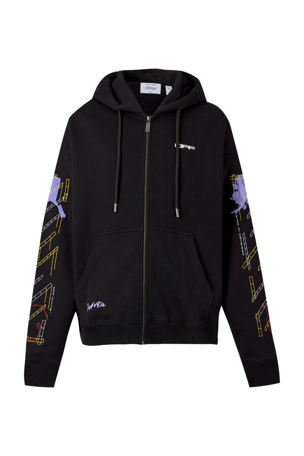 Archigeography Arrow Skate Zip Hoodie