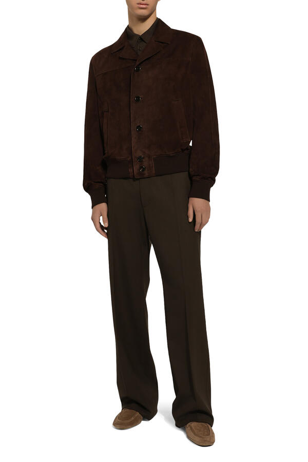  Nappa Suede Bomber Jacket
