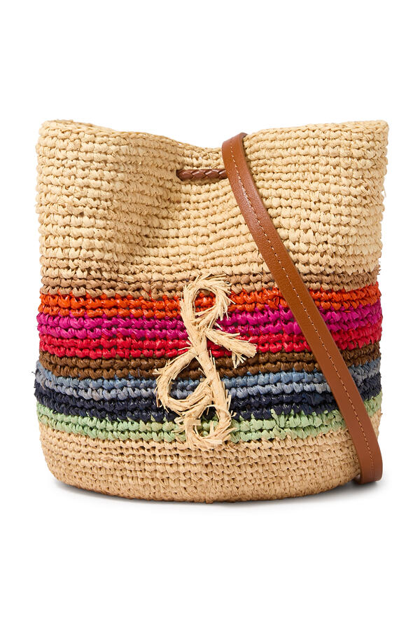 Striped Pouch Bag
