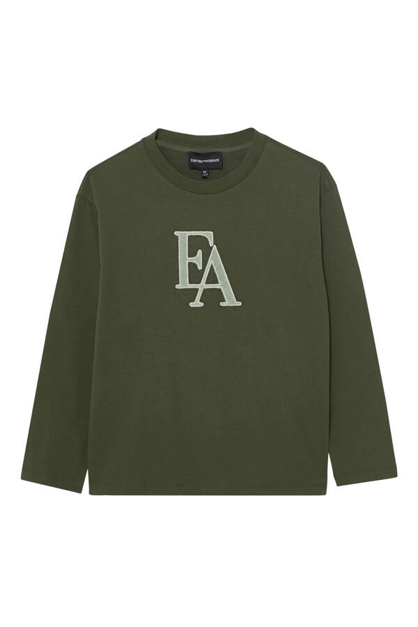 Kids Embroidered Eagle Fuzz Front T-Shirt