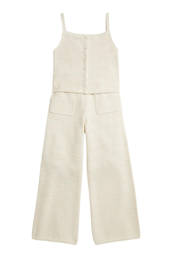Kids Crocheted Cotton Jumper Top & Trousers 