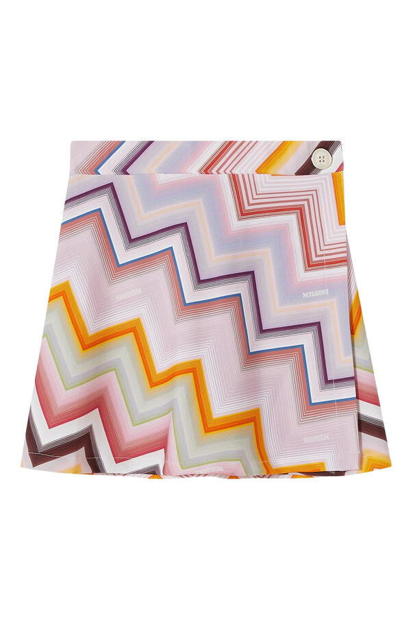 Kids Zig Zag Swim Skort
