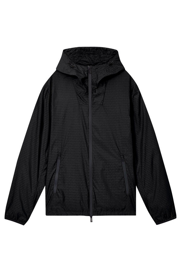All-Over Lettering Water-Repellent Blouson