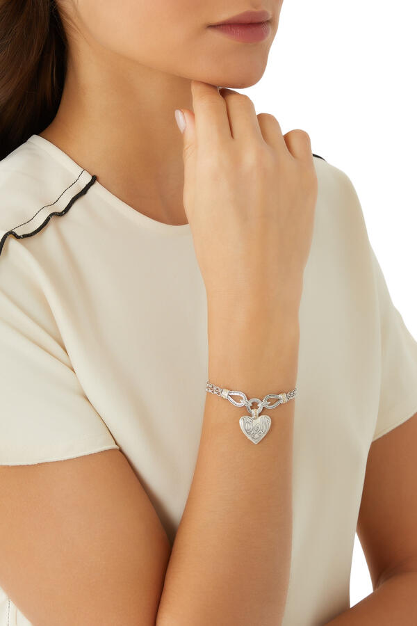 Fallahy Heart Bracelet, 18k Yellow Gold & Sterling Silver