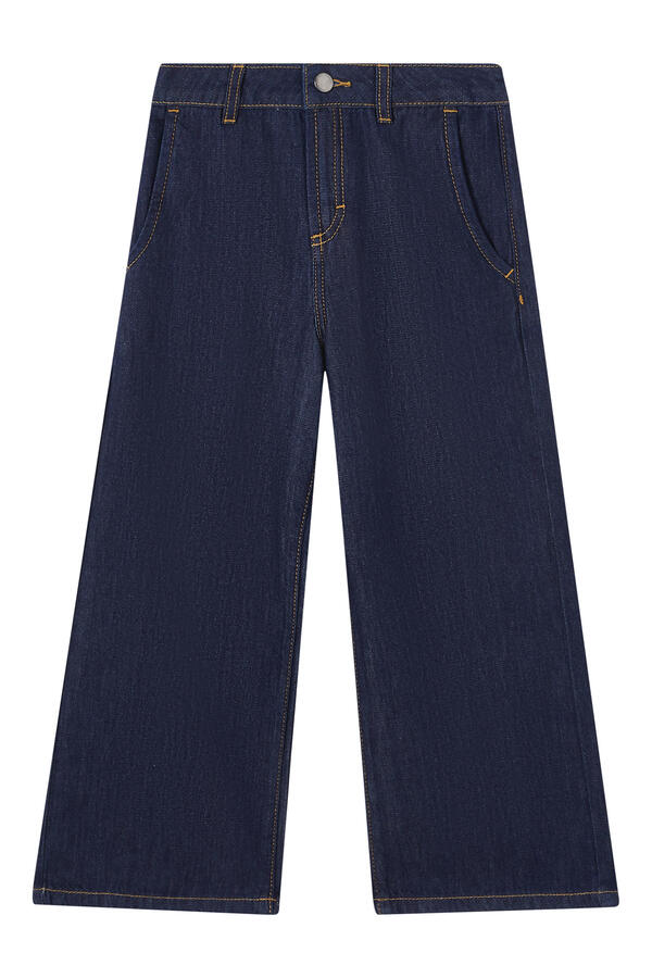 Kids Denim Wide Leg Jeans