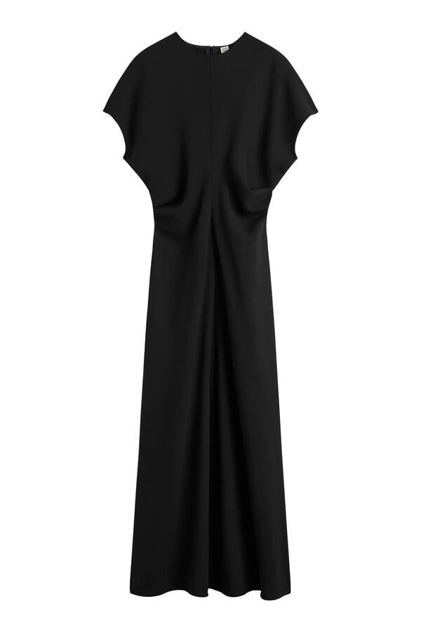 Slouch Waist Wool Dress