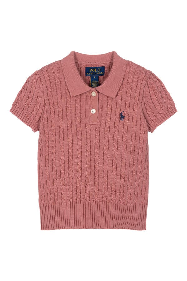 Kids Logo Mini-Cable Polo Sweater