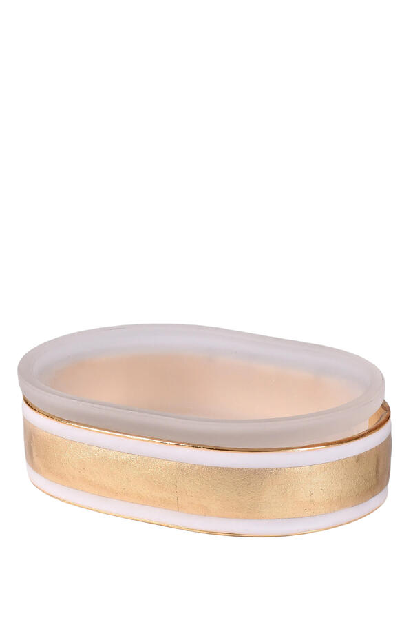 Savoy Pearl & Gold Soap Dish