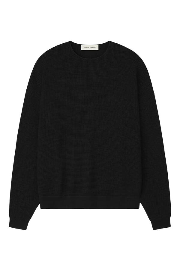 Essentials Waffle Crewneck 90s Sweater