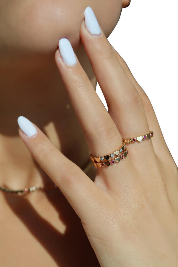 Love in Tokyo Ring,  18K Yellow Gold & Diamonds