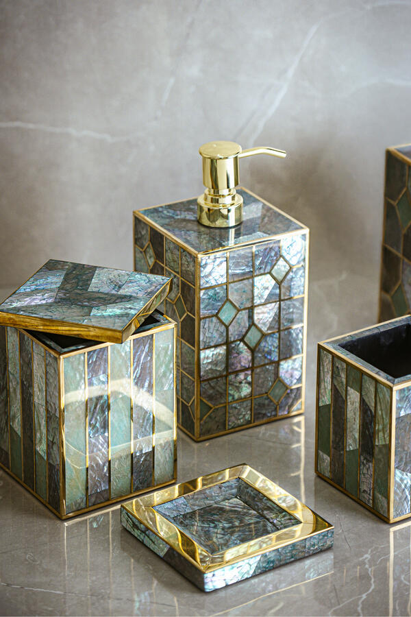Crackled Abalone Shell Liquid Dispenser