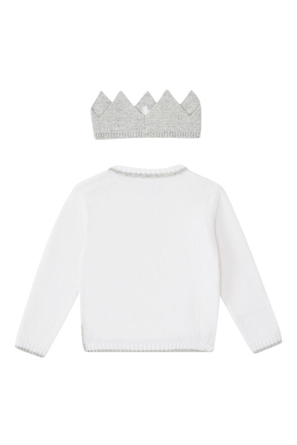 Kids Organic Cotton Blend My 3rd Birthday Jumper & Crown Gift Set